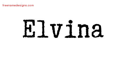 Typewriter Name Tattoo Designs Elvina Free Download