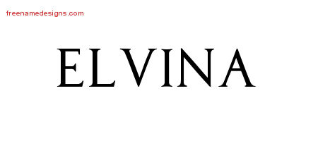 Regal Victorian Name Tattoo Designs Elvina Graphic Download