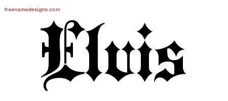 Old English Name Tattoo Designs Elvis Free Lettering