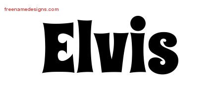 Groovy Name Tattoo Designs Elvis Free