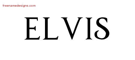 Regal Victorian Name Tattoo Designs Elvis Printable