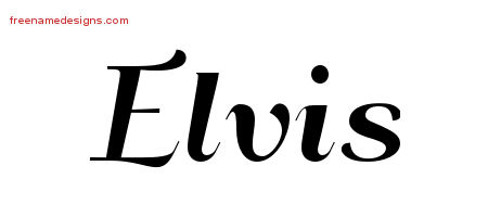 Art Deco Name Tattoo Designs Elvis Graphic Download