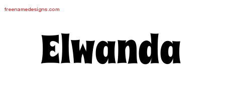Groovy Name Tattoo Designs Elwanda Free Lettering