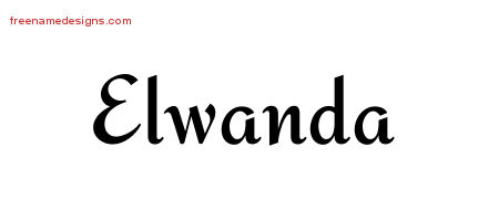 Calligraphic Stylish Name Tattoo Designs Elwanda Download Free