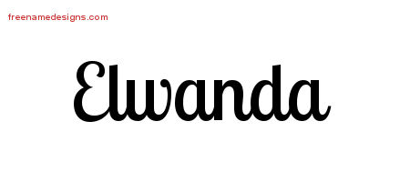 Handwritten Name Tattoo Designs Elwanda Free Download