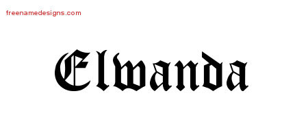 Blackletter Name Tattoo Designs Elwanda Graphic Download