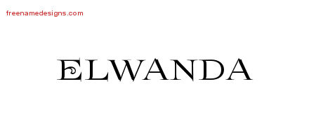 Flourishes Name Tattoo Designs Elwanda Printable