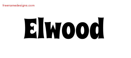 Groovy Name Tattoo Designs Elwood Free
