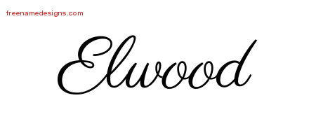 Classic Name Tattoo Designs Elwood Printable