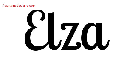 Handwritten Name Tattoo Designs Elza Free Download