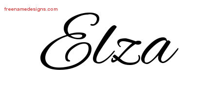 Cursive Name Tattoo Designs Elza Download Free