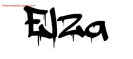 Graffiti Name Tattoo Designs Elza Free Lettering