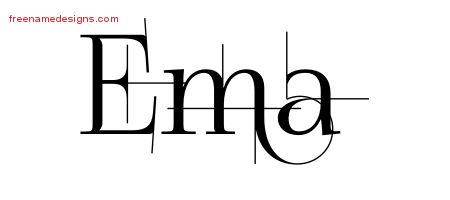 Decorated Name Tattoo Designs Ema Free