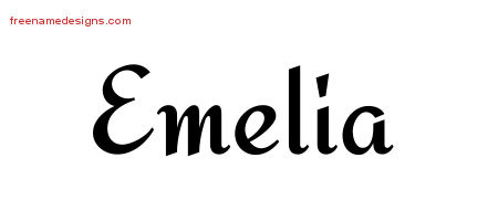Calligraphic Stylish Name Tattoo Designs Emelia Download Free