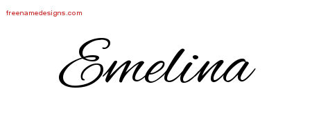 Cursive Name Tattoo Designs Emelina Download Free