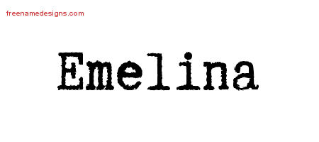Typewriter Name Tattoo Designs Emelina Free Download