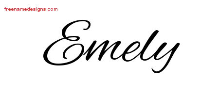 Cursive Name Tattoo Designs Emely Download Free