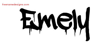 Graffiti Name Tattoo Designs Emely Free Lettering
