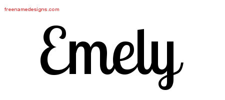 Handwritten Name Tattoo Designs Emely Free Download