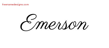 Classic Name Tattoo Designs Emerson Printable