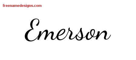Lively Script Name Tattoo Designs Emerson Free Download