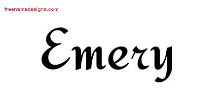 Calligraphic Stylish Name Tattoo Designs Emery Free Graphic