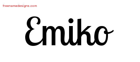 Handwritten Name Tattoo Designs Emiko Free Download