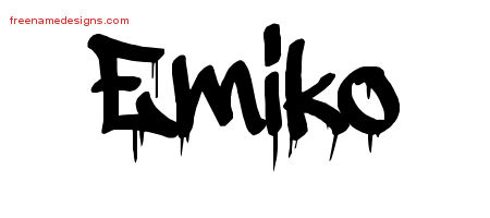 Graffiti Name Tattoo Designs Emiko Free Lettering