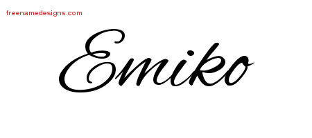 Cursive Name Tattoo Designs Emiko Download Free