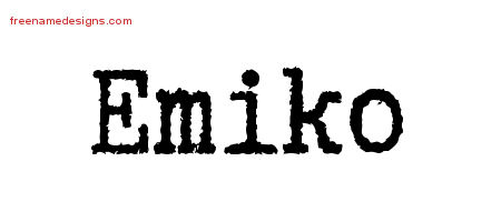 Typewriter Name Tattoo Designs Emiko Free Download