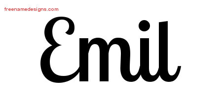 Handwritten Name Tattoo Designs Emil Free Printout