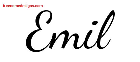 Lively Script Name Tattoo Designs Emil Free Download