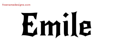Gothic Name Tattoo Designs Emile Download Free
