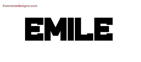 Titling Name Tattoo Designs Emile Free Download