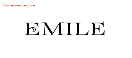 Flourishes Name Tattoo Designs Emile Graphic Download Flourishes Name Tattoo Designs Emile Graphic Download
