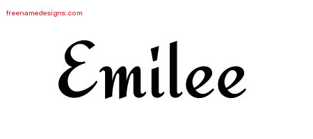 Calligraphic Stylish Name Tattoo Designs Emilee Download Free