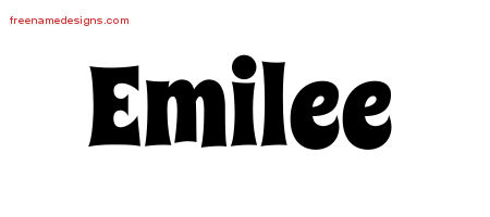 Groovy Name Tattoo Designs Emilee Free Lettering