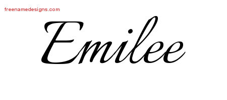 Calligraphic Name Tattoo Designs Emilee Download Free