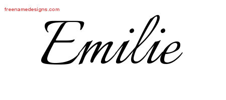 Calligraphic Name Tattoo Designs Emilie Download Free