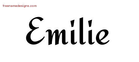 Calligraphic Stylish Name Tattoo Designs Emilie Download Free