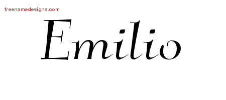 Elegant Name Tattoo Designs Emilio Download Free