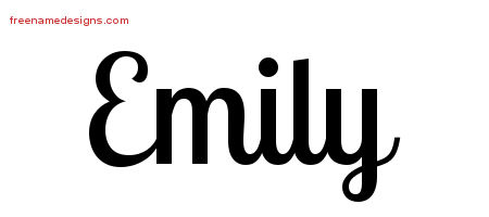 Handwritten Name Tattoo Designs Emily Free Download