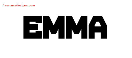 Titling Name Tattoo Designs Emma Free Printout