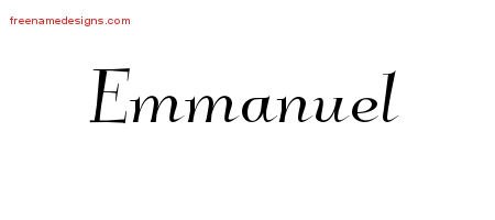 Elegant Name Tattoo Designs Emmanuel Download Free