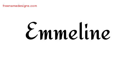 Calligraphic Stylish Name Tattoo Designs Emmeline Download Free