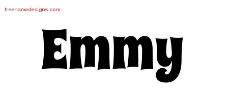 Groovy Name Tattoo Designs Emmy Free Lettering