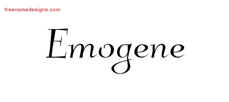 Elegant Name Tattoo Designs Emogene Free Graphic