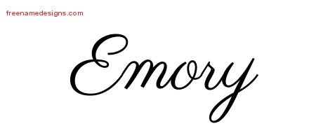 Classic Name Tattoo Designs Emory Printable