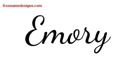 Lively Script Name Tattoo Designs Emory Free Download
