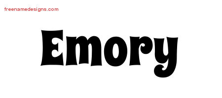 Groovy Name Tattoo Designs Emory Free